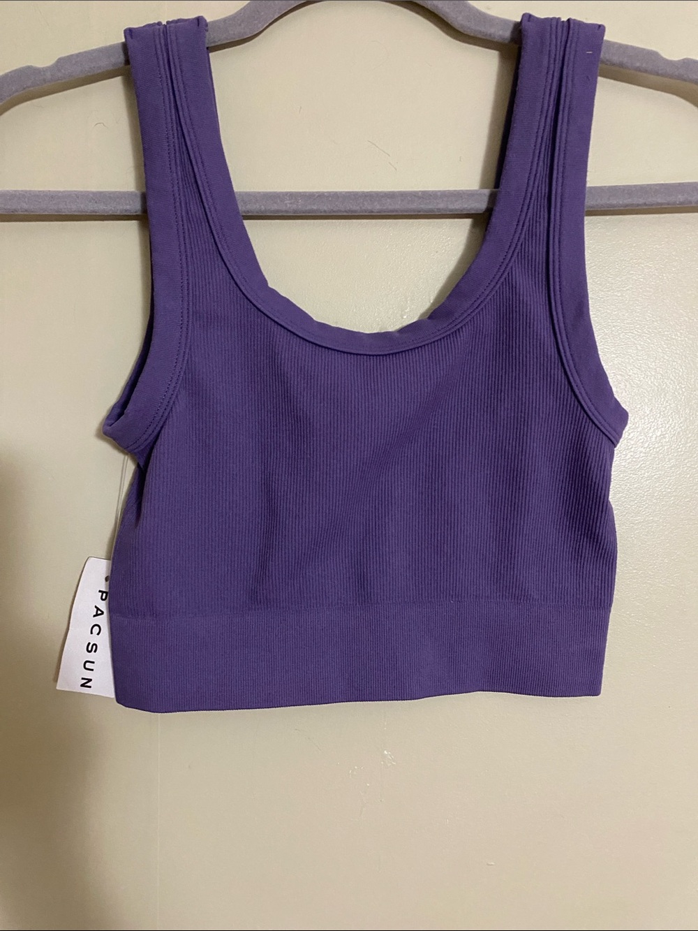 PacSun Ribbed Crop Tank Top - Purple - Picture 4 of 4